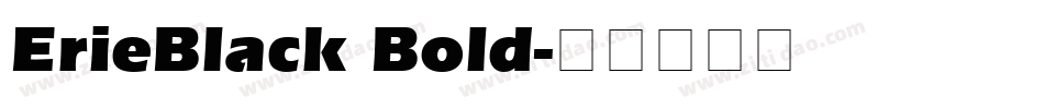 ErieBlack Bold字体转换